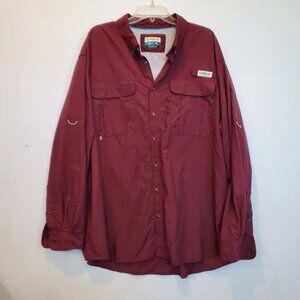 Magellan Shirt Fishing Gear Sportswear Outdoors Button Vented 2XL Relaxed Fit